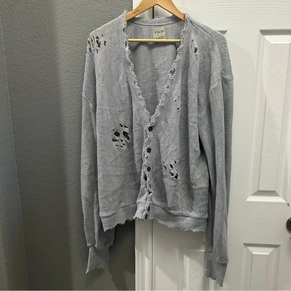 Furst Of a Kind Distressed Cardigan